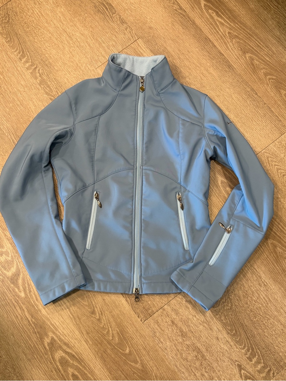 Nike Women's Light Blue Full-Zip Utility Jacket I Size Small
